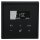 Jung Serie LS Komplett-Set Schwarz: Jung TRDLS1790SW Raumtemperaturregler mit Display Standard + LS981SW Rahmen 1-fach