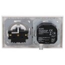 Jung Serie A Magnetic Charger Set Alpinweiß: WC230-15 induktives Ladegerät für kabelloses Laden + AWCMAGWW Abdeckung + A1520WW SCHUKO Steckdose + A5582BFWW Rahmen 2-fach