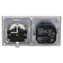 Jung Serie LS Magnetic Charger Set Alpinweiß: WC230-15 induktives Ladegerät für kabelloses Laden + LSWCMAGWW Abdeckung + LS1520WW SCHUKO Steckdose + LS982WW Rahmen 2-fach