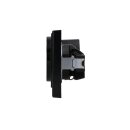 Jung Serie LS Magnetic Charger Set Schwarz: WC230-15 induktives Ladegerät für kabelloses Laden + LSWCMAGSW Abdeckung + LS1520SW SCHUKO Steckdose + LS982SW Rahmen 2-fach