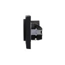 Jung Serie LS Magnetic Charger Set Graphitschwarz Matt: WC230-15 induktives Ladegerät für kabelloses Laden + LSWCMAGSWM Abdeckung + LS1520SWM SCHUKO Steckdose + LS982SWM Rahmen 2-fach