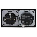 Jung Serie LS Magnetic Charger Set Graphitschwarz Matt: WC230-15 induktives Ladegerät für kabelloses Laden + LSWCMAGSWM Abdeckung + LS1520SWM SCHUKO Steckdose + LS982SWM Rahmen 2-fach