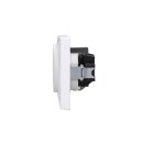 Jung Serie LS Magnetic Charger Set Schneeweiß Matt: WC230-15 induktives Ladegerät für kabelloses Laden + LSWCMAGWWM Abdeckung + LS1520WWM SCHUKO Steckdose + LS982WWM Rahmen 2-fach