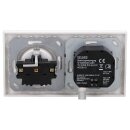 Jung Serie A Magnetic Charger Set Schneeweiß Matt: WC230-15 induktives Ladegerät für kabelloses Laden + AWCMAGWWM Abdeckung + A1520BFWWM SCHUKO Steckdose + A5582BFWWM Rahmen 2-fach