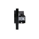 Jung Serie A Magnetic Charger Set Schwarz: WC230-15 induktives Ladegerät für kabelloses Laden + AWCMAGSW Abdeckung + A1520SW SCHUKO Steckdose + A5582BFSW Rahmen 2-fach