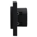 Jung Serie A Magnetic Charger Set Graphitschwarz Matt: WC230-15 induktives Ladegerät für kabelloses Laden + AWCMAGSWM Magnetic Charger Abdeckung + A5581BFSWM Rahmen 1-fach