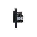 Jung Serie A Magnetic Charger Set Graphitschwarz Matt: WC230-15 induktives Ladegerät für kabelloses Laden + AWCMAGSWM Abdeckung + A1520BFSWM SCHUKO Steckdose + A5582BFSWM Rahmen 2-fach