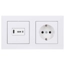 Jung Serie A USB Set Alpinweiß: USBPD60CWW...