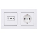 Jung Serie A USB Set Schneeweiß Matt: USBPD60CWW...
