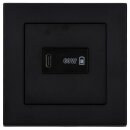 Jung Serie A USB Set Graphitschwarz Matt: USBPD60CSW...