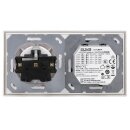 Jung Serie LS USB Set Alpinweiß: USBPD60CWW USB-PD60-Ladegerät + LS1969USBWW Abdeckung + LS1520WW SCHUKO Steckdose + LS982WW Rahmen 2-fach