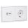 Jung Serie LS USB Set Alpinweiß: USBPD60CWW USB-PD60-Ladegerät + LS1969USBWW Abdeckung + LS1520WW SCHUKO Steckdose + LS982WW Rahmen 2-fach