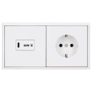 Jung Serie LS USB Set Schneeweiß Matt: USBPD60CWW...