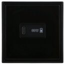 Jung Serie LS USB Set Schwarz: USBPD60CSW...