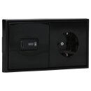 Jung Serie LS USB Set Schwarz: USBPD60CSW...
