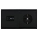 Jung Serie LS USB Set Graphitschwarz Matt: USBPD60CSW...