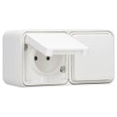 Hager WNC122B Steckdose SK-S 2-fach waagerecht mit...