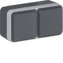 Hager WNC126 Steckdose SK-S 2-fach waagerecht mit...