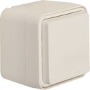 Hager WNC140B SCHUKO AP Feuchtraumsteckdose 1-fach mit Klappdeckel AP W.1 Polarweiß