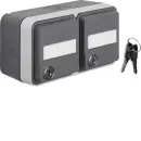Hager WNC147 Aufputzsteckdose SCHUKO 2-fach mit...