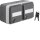 Hager WNC147 Aufputzsteckdose SCHUKO 2-fach mit Klappdeckel Beschriftungsfeld W.1 Grau