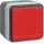 Hager WNC190 Steckdose SCHUKO mit Klappdeckel Rot W.1 Grau