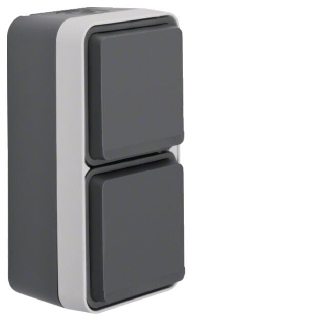 Hager WNC176 Steckdose SCHUKO 2-fach senkrecht mit...