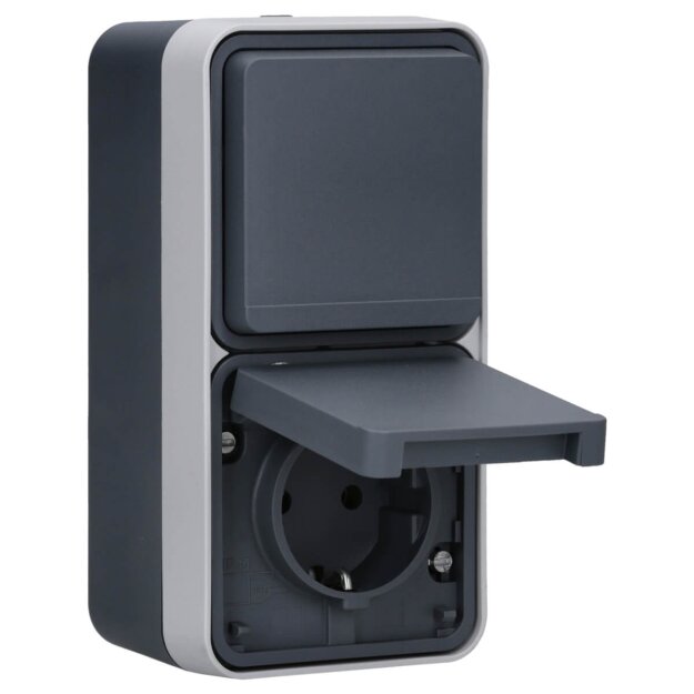 Hager WNC176 Steckdose SCHUKO 2-fach senkrecht mit...