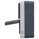 Hager WNC176 Steckdose SCHUKO 2-fach senkrecht mit Klappdeckel W.1 Grau