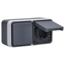 Hager WNC162 Steckdose SCHUKO 2-fach waagerecht mit...