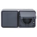Hager WNC162 Steckdose SCHUKO 2-fach waagerecht mit...