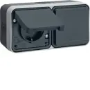 Hager WNC182 Steckdose SCHUKO 2-fach waagerecht mit...
