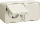 Hager WNC182B Steckdose SCHUKO 2-fach waagerecht mit...