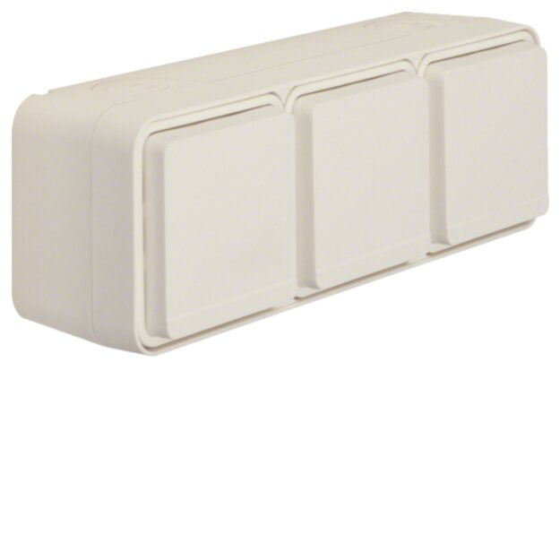 Hager WNC143B Steckdose SCHUKO 3fach waagerecht W.1...