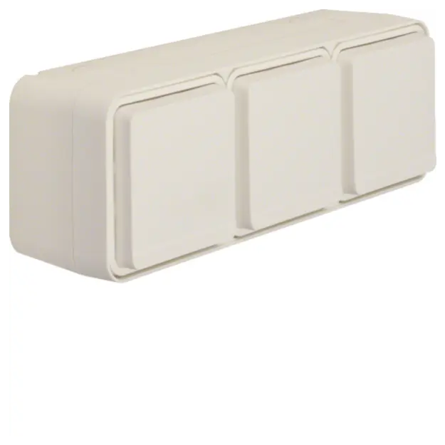 Hager WNC143B Steckdose SCHUKO 3fach waagerecht W.1 Polarweiß
