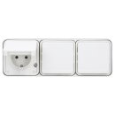 Hager WNC143B Steckdose SCHUKO 3fach waagerecht W.1...