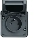 Hager WNC100EC Steckdose mit Schutzkontaktstift mit...