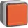 Hager WNC100E Steckdose mit Schutzkontaktstift Orange KD W.1 Grau