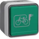 Hager WNC109 Steckdose m SK-S Grüner KD E-Bike W.1 Grau