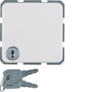 Hager WWS1115PW Steckdose SCHUKO mit Klappdeckel Schloss WG UP IP44 Polarweiß