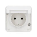 Hager WNA140B Steckdoseneinsatz SCHUKO mit Klappdeckel W.1 Polarweiß