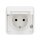 Hager WNA140B Steckdoseneinsatz SCHUKO mit Klappdeckel W.1 Polarweiß