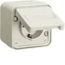 Hager WNC180B Steckdose SCHUKO mit Klappdeckel W.1...