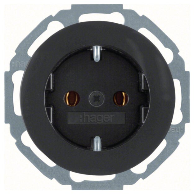 Hager WLS1300BG Steckdose SCHUKO Serie R.classic Schwarz