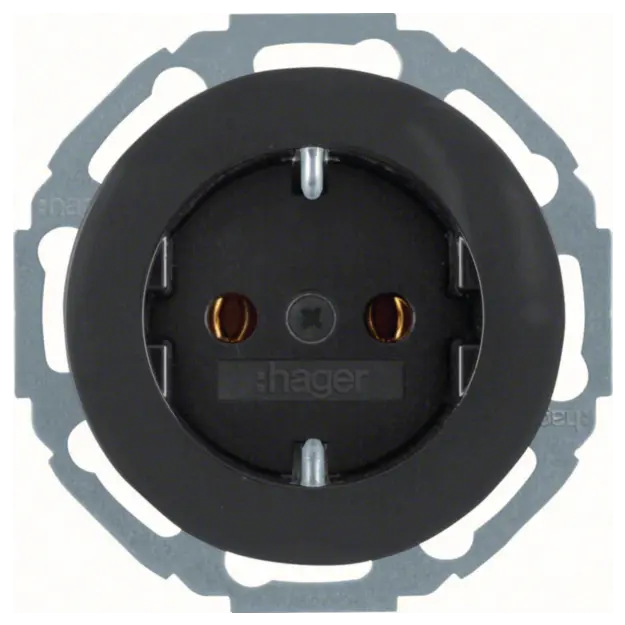 Hager WLS1300BG Steckdose SCHUKO Serie R.classic Schwarz