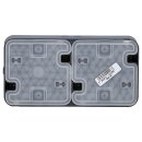 Hager WNC144 Aufputzsteckdose SCHUKO 2-fach waagerecht mit Klappdeckel 4 Schieber W.1 Grau matt