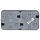 Hager WNC144 Aufputzsteckdose SCHUKO 2-fach waagerecht mit Klappdeckel 4 Schieber W.1 Grau matt