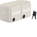 Hager WNC147B Doppelsteckd SCHUKO KD BF un Schl W.1...