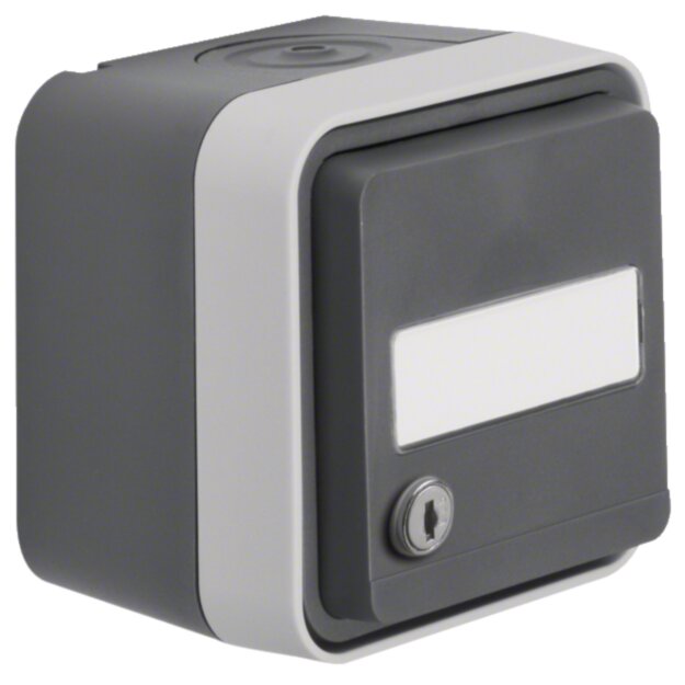 Hager WNC166 AP Steckdose 1-fach mit Klappdeckel...