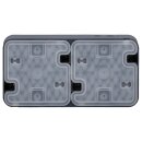 Hager WNC142 Aufputzsteckdose SCHUKO 2-fach waagerecht mit Klappdeckel 2 Schieber W.1 Grau